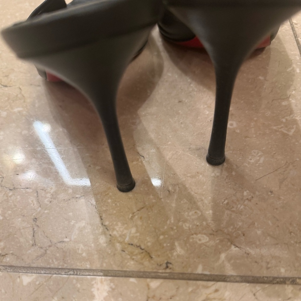 Christian Louboutin Black Leather Mules - Picture 4 of 4